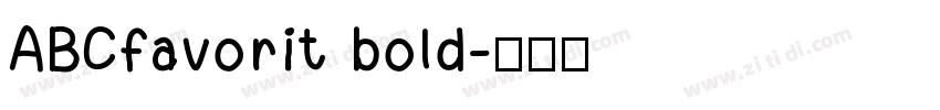 ABCfavorit bold字体转换